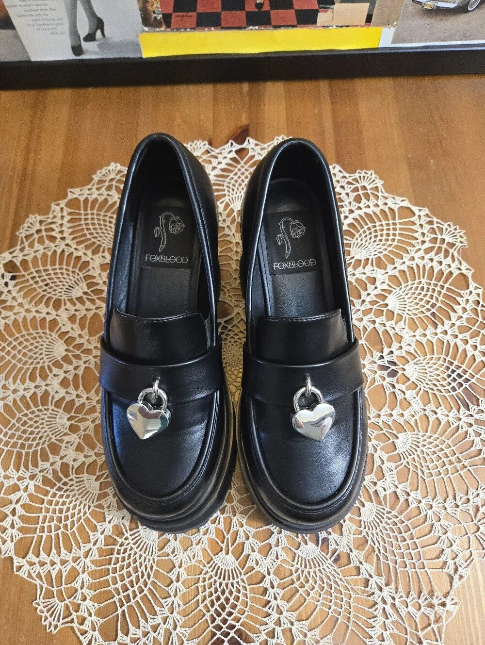 Foxblood Sabrina Black Platform Loafer Chunky  Women’s Shoes ✨️See Size Note✨️